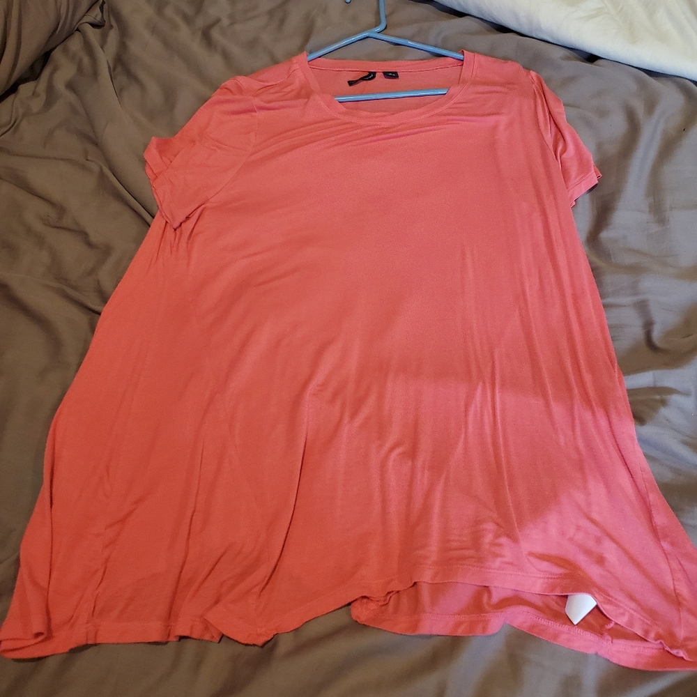 Coral Flowy Shirt